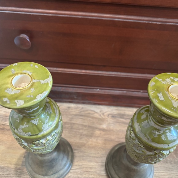 Green Candlesticks - Picture 2 of 3